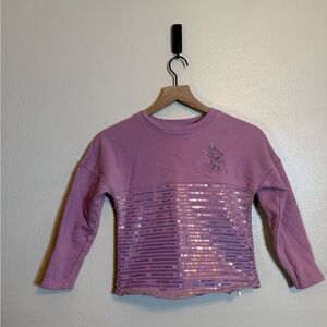 Disney Purple Sequin Kids Sweatshirt